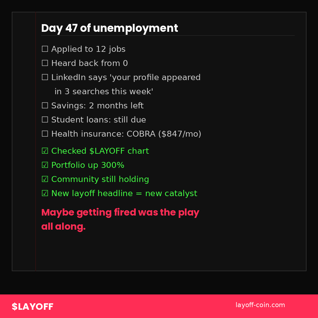 Day 47 of Unemployment